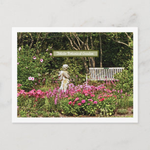 Toledo Botanischer Garten/Cherub, Bank und Blume Postkarte