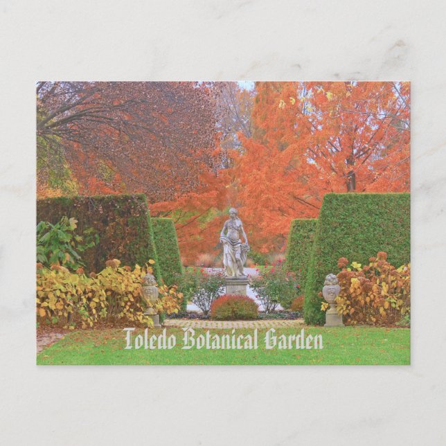 "TOLEDO BOTANISCHER GARTEN IM HERBST" POSTKARTE (Vorderseite)