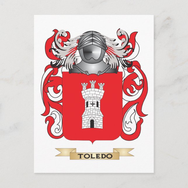 Toledo-Familienwappen (Wappen) Postkarte (Vorderseite)