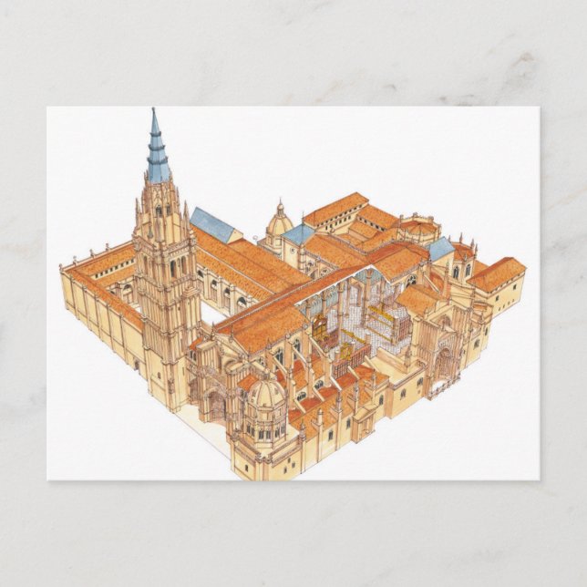 Toledo Kathedrale. Spanien Postkarte (Vorderseite)