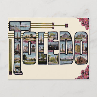 Toledo, OH Grande Lettre Carte Postale Pittoresque