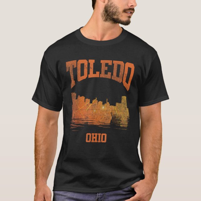 Toledo Ohio OH Skyline  T-Shirt (Vorderseite)