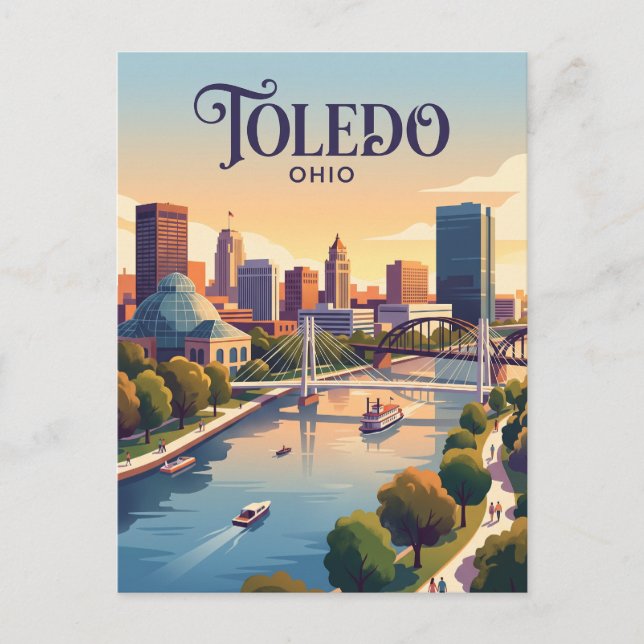 Toledo, Ohio Postkarte (Vorderseite)