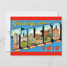 Toledo Ohio Retro Postkarte