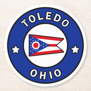 Toledo Ohio Runder Pappuntersetzer