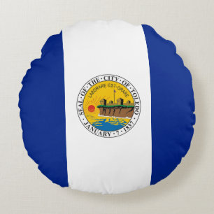 Toledo (Ohio) Stadtflagge Rundes Kissen