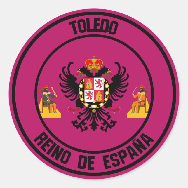 Toledo Round Emblem Runder Aufkleber (Vorderseite)