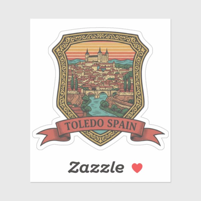 Toledo Spain Alcazar Travel Aufkleber (Blatt)