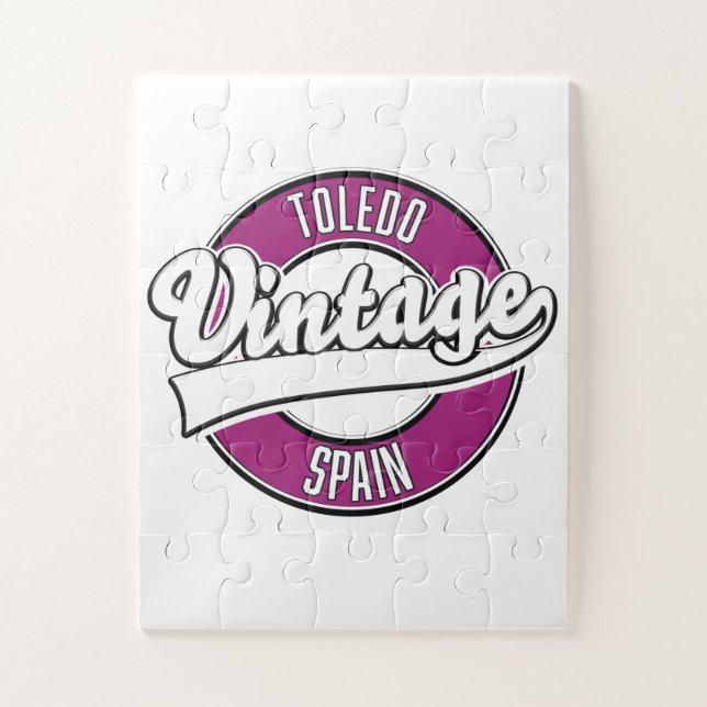 Toledo spain Retro-Logo (Vertikal)