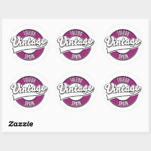 Toledo spain Retro-Logo Runder Aufkleber