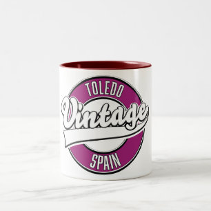 Toledo spain Retro-Logo Zweifarbige Tasse