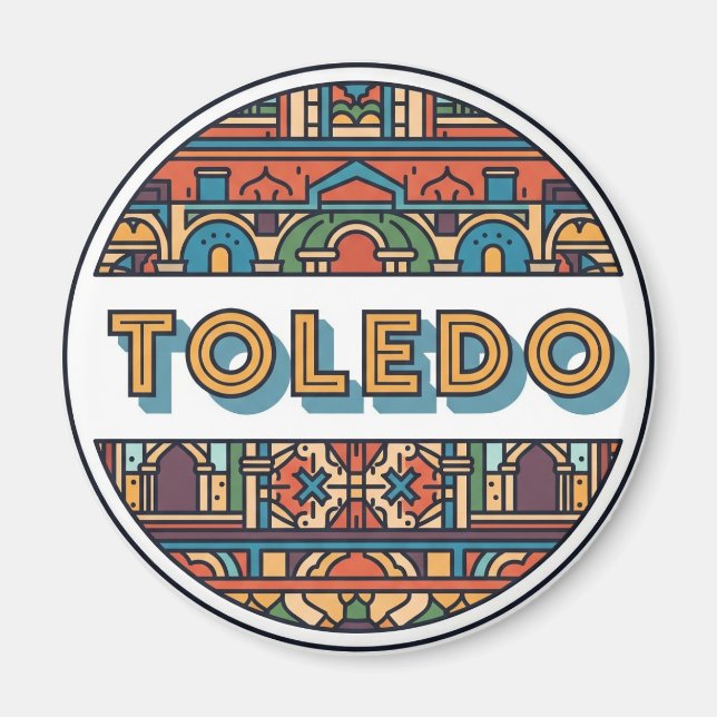 Toledo Spanien Alcazar Reisen Magnet (Vorne)