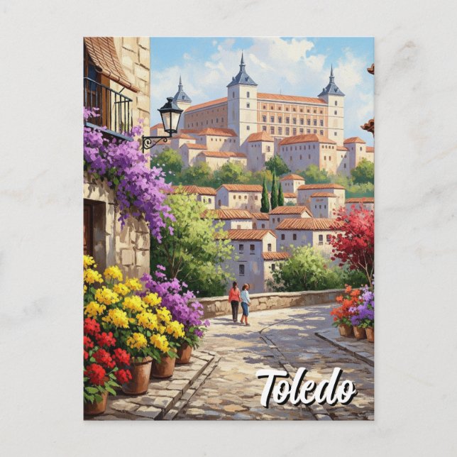Toledo Spanien Alcazar Reisen Postkarte (Vorderseite)