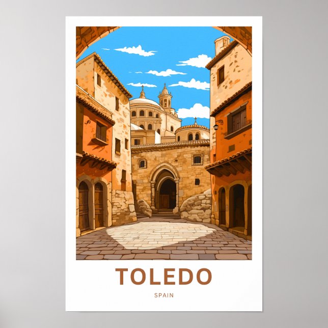 Toledo Spanien Reisen Print Poster (Vorne)
