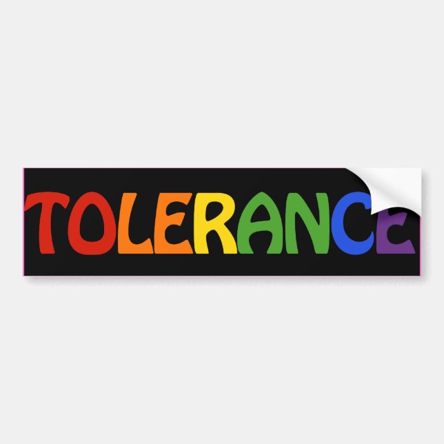 TOLERANCE RAINBOW -.pnng Autoaufkleber (Vorne)