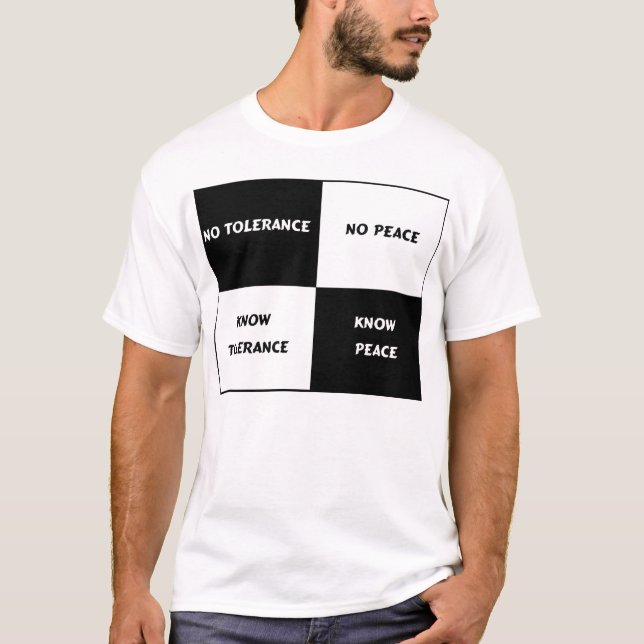 Toleranz = Frieden T-Shirt (Vorderseite)