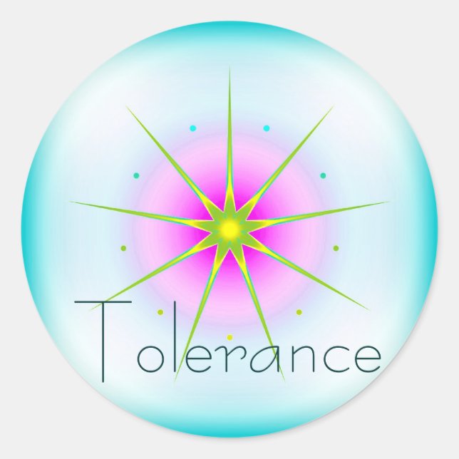 Toleranz (Haltbarkeitsaufkleber) Runder Aufkleber (Vorderseite)
