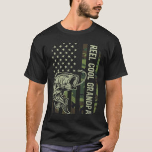 Toll cooler Opa Tarnung Amerikanische Flagge Väter T-Shirt