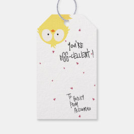 Toll Cute „Du bist Egg-zellent!“ Hühner-Wortspiel Geschenkanhänger