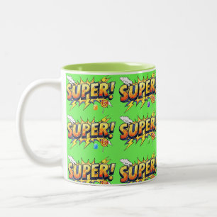 Toll!, Pop Art, von Natasha Us   Zweifarbige Tasse