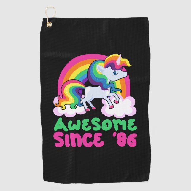 Toll seit 1986 Einhorn  Golfhandtuch (Vorderseite)