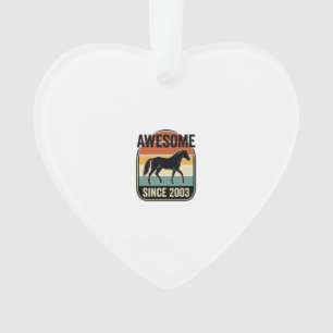 Toll seit 2003 Vintage Pferd Geburtstagsdesign Ornament