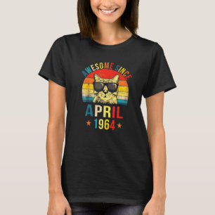 Toll seit April 1964 58. Geburtstag Katze T-Shirt