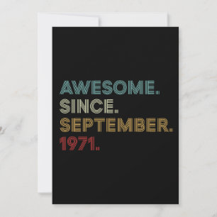 Toll seit September 1971 Geburtstag Einladung