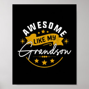 Toll wie mein Enkel Opa Oma Geschenk Poster