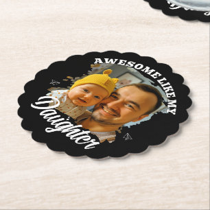Toll wie meine Tochter Personalisiertes Vater-Foto Untersetzer