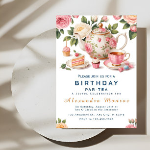 Tolldreiste Florale Tee-Party-Feier Einladung