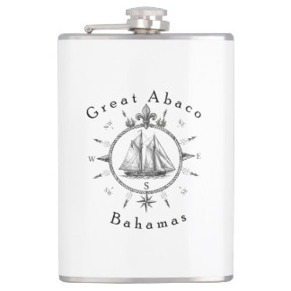 Tolle Abaco Bahamas-Nautik-Segelkompass Segel Flachmann
