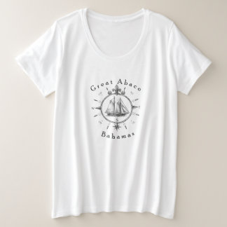 Tolle Abaco Bahamas nautischer Segelkompass Segel Große Größe T-Shirt