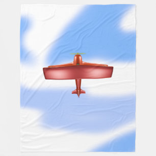 Tolle abenteuerlustige fliegende rote Doppeldecker Fleecedecke