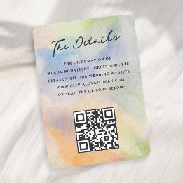 Tolle abstrakte Aquarell-Moderne-Script-Hochzeit Begleitkarte