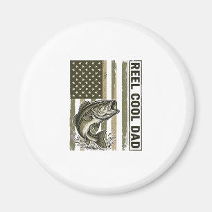 Tolle Angler-Vater-Bass-Angeln-Flagge Vektor-Desig Magnet