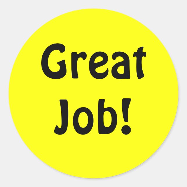Tolle Arbeit! REward-Aufkleber Runder Aufkleber (Vorderseite)