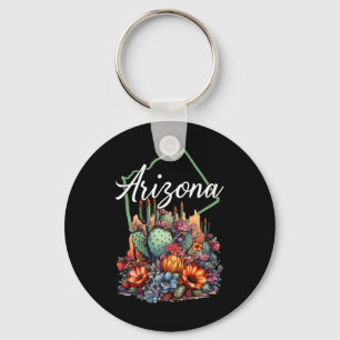 Tolle Arizona blühende Blumen Kaktus Outdoor Wande Schlüsselanhänger
