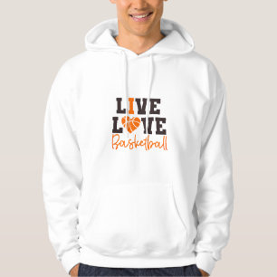 Tolle Basketball-Kapuzenjacke "Live Love Basketbal Hoodie