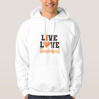 Tolle Basketball-Kapuzenjacke "Live Love Basketbal Hoodie