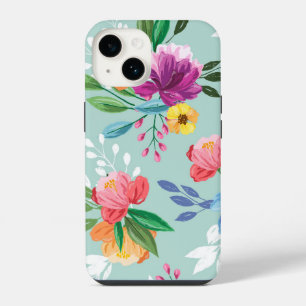 Tolle bemalte Blumen iPhone 14 Hülle