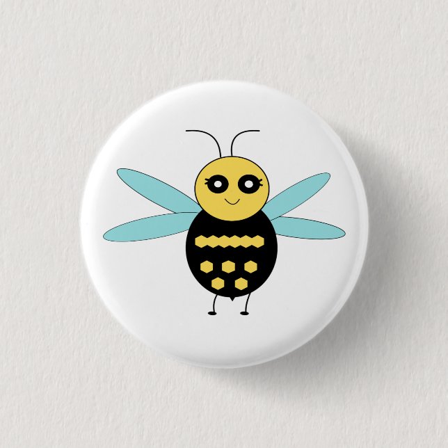 Tolle Biene Knopf Button (Vorderseite)