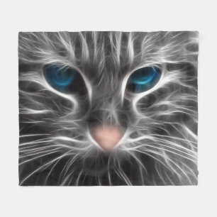 Tolle Blaue Katzenaugen Fleecedecke