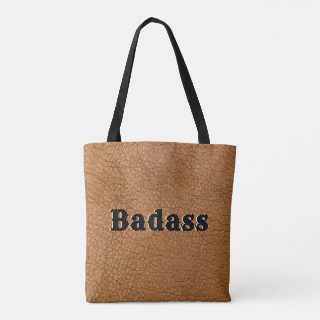 Tolle braune Kunstleder-Rohleder-Optik Western-Tas Tasche (Rückseite)