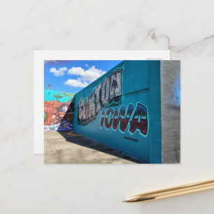 Tolle Clinton, Iowa-Mauerbild wie Graffiti Postkarte