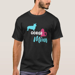 Tolle Corgi-Mutter Herz Mit Einem Hund Und Herz Mi T-Shirt