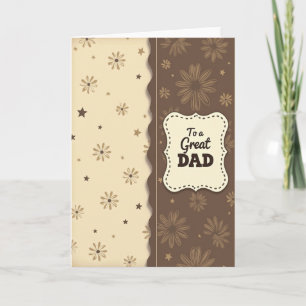 Tolle Dad genähte Etikettenkarte Karte