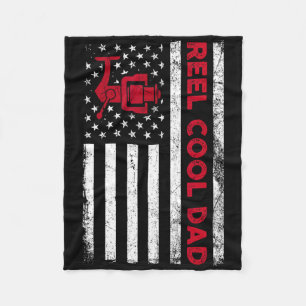 Tolle Dad-Shirt Amerikanische Flagge Fly-Fishing S Fleecedecke