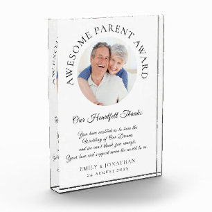Tolle Eltern danken von frisch Vermählten Hochzeit Fotoblock