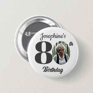 Tolle Geschenkidee zum 80. Geburtstag mit Foto Button